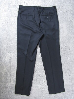 Perry Ellis Portfolio Pants Mens 34x32 Dress Modern Fit Black