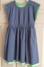 Bijou Sauvage Girls Boutique Dress Size 8 Blue Lined Made In USA ~ NWOT
