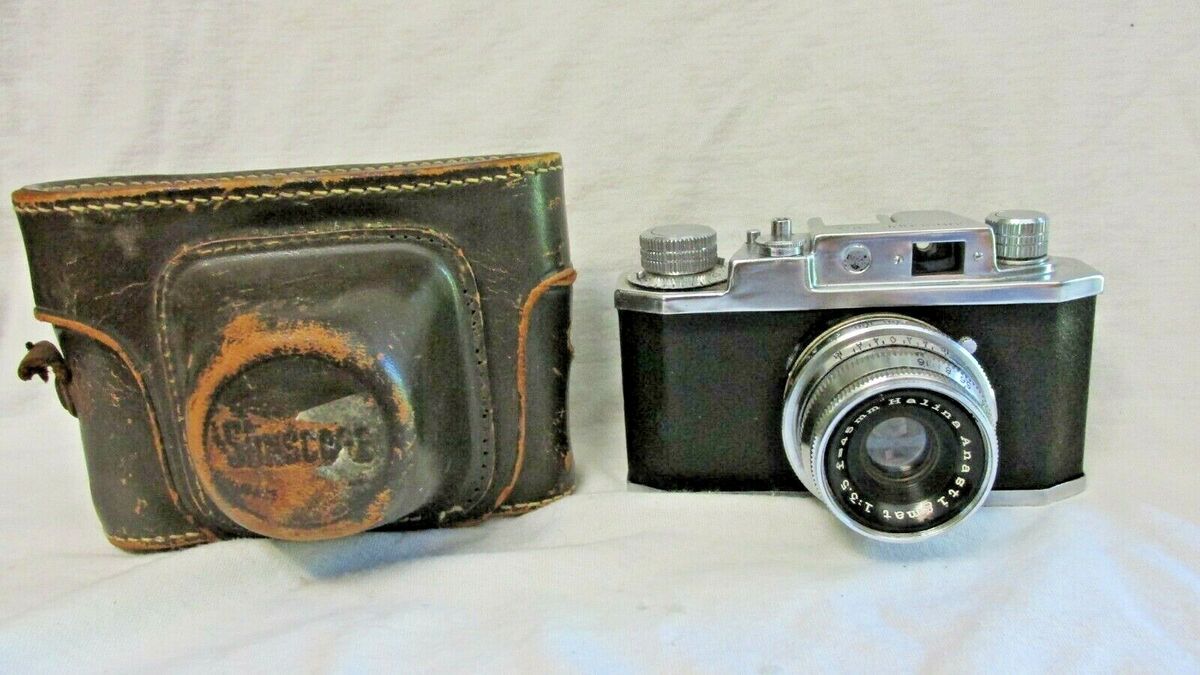 VINTAGE 1960s HAKING HALINA SUNSCOPE 35X CAMERA w/ CASE READ