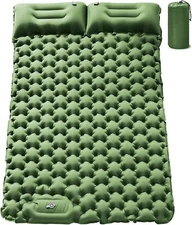 Camping Sleeping Pad Self-Inflating Mattress w/ Pillow Outdoor Air Mat 2 Person