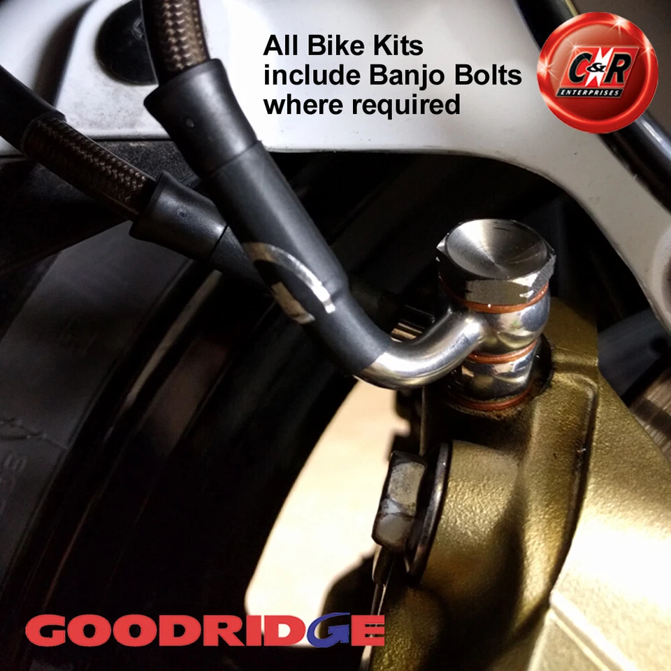 Fits SUZUKI GSXR1000 K10 09-11 Goodridge Black Steel Gold Front Race Brake Hoses - Image 4 of 4