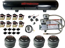 airmaxxx Pewter 400 Compressors, 2500 Bags, 1/2" Valves, 7-Switch & Steel Tank