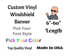 Custom Decal Vinyl Lettering Personalized Banner Windshield Sign Text Car Truck