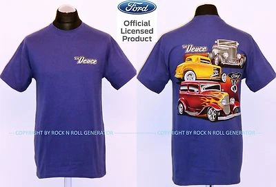 FORD DEUCE T-SHIRT - Hot Rod  Official Licensed Product M L XL XXL USA blau navy - Bild 1 von 2