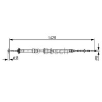 Bosch Handbremsseil Bremsseil Hinten Links Passend FüR Fiat 500 C 312_