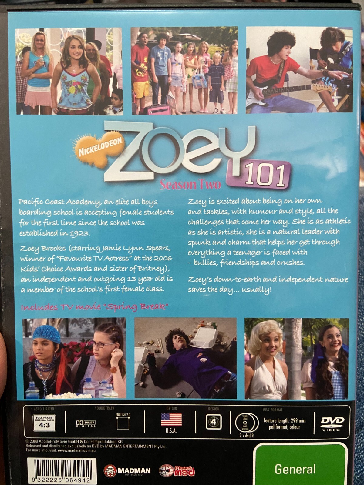 Zoey 101 Season 2 region 4 DVD (2 discs) Nickelodeon kids comedy tv