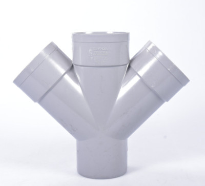 Dyka PVC Doppel Abzweigung 45° DN 110 mm Klebemuffe Fitting EN1329 SN4 110mm