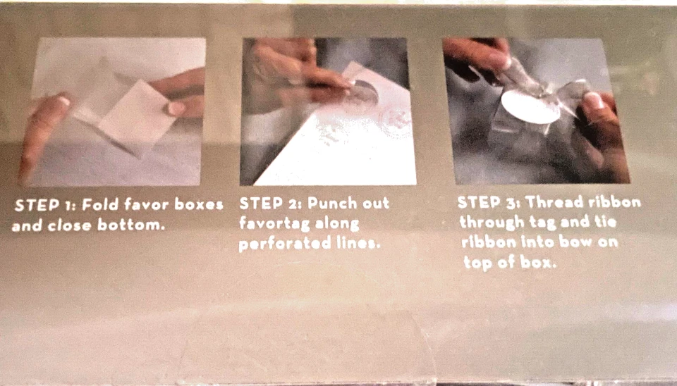 Cajas Favor 50 Cintas Plateadas Transparentes y Etiquetas TY Bodas/Días/Aniversario/Fiesta Foto 2 de 2