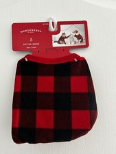 Wondershop Dog Size S Red/Black Buffalo Check Pet Pajamas Fits Up To 20 LBS