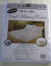 Better Home Zippered Vinyl Mattress Cover Waterproof/ Bug TWIN SIZE