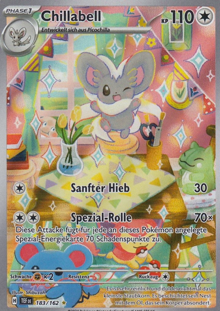 【ドイツ語版】Chillabell AR ポケモンカード Chillabell 183/162 Illustration Rare Gewalten der Zeit Pokemon