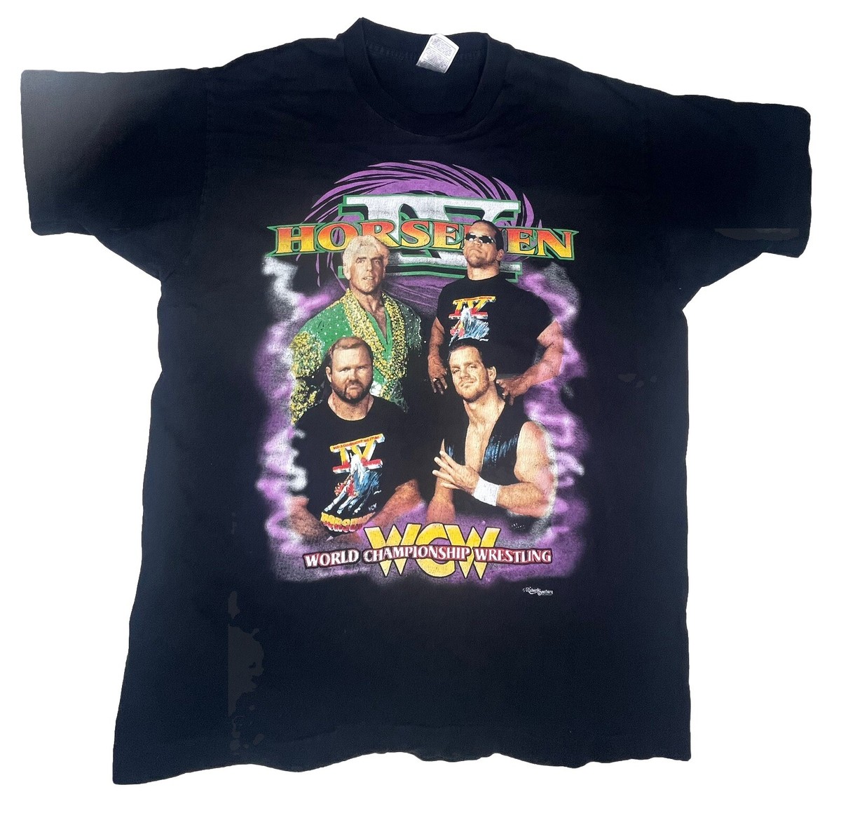 Vintage Four Horsemen WCW WWF WWE T shirt XL Wrestling Ric Flair