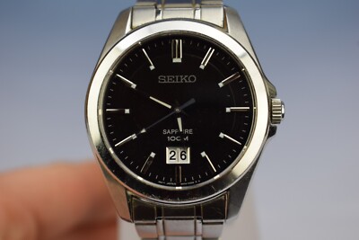 40mm Seiko Sapphire 100M Quartz Day SUR009P1 Watch