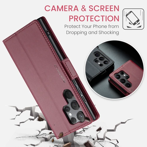 Custodia telefono in pelle PU per Samsung S24 S23 S22 S21 S20 slot scheda supporto pieghevole - Foto 62 di 66