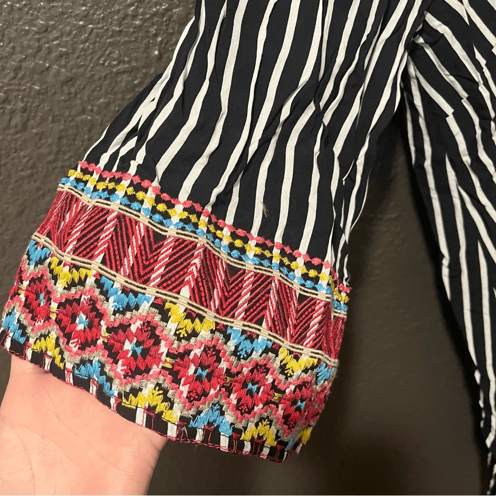 Savannah Jane EMBROIDERED STRIPED CARDIGAN - image 8