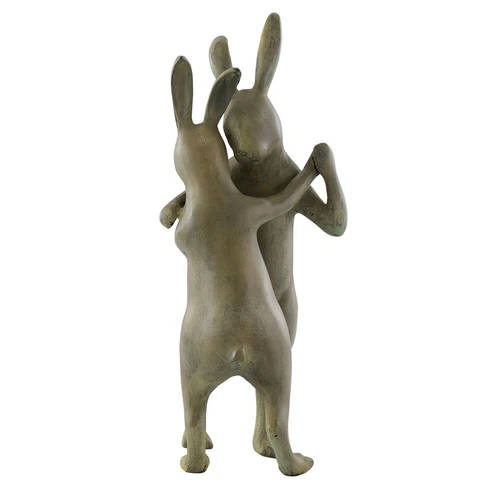 SPI Home Romantic Rabbits Slow Dance Garden Sculpture - Thumbnail 4