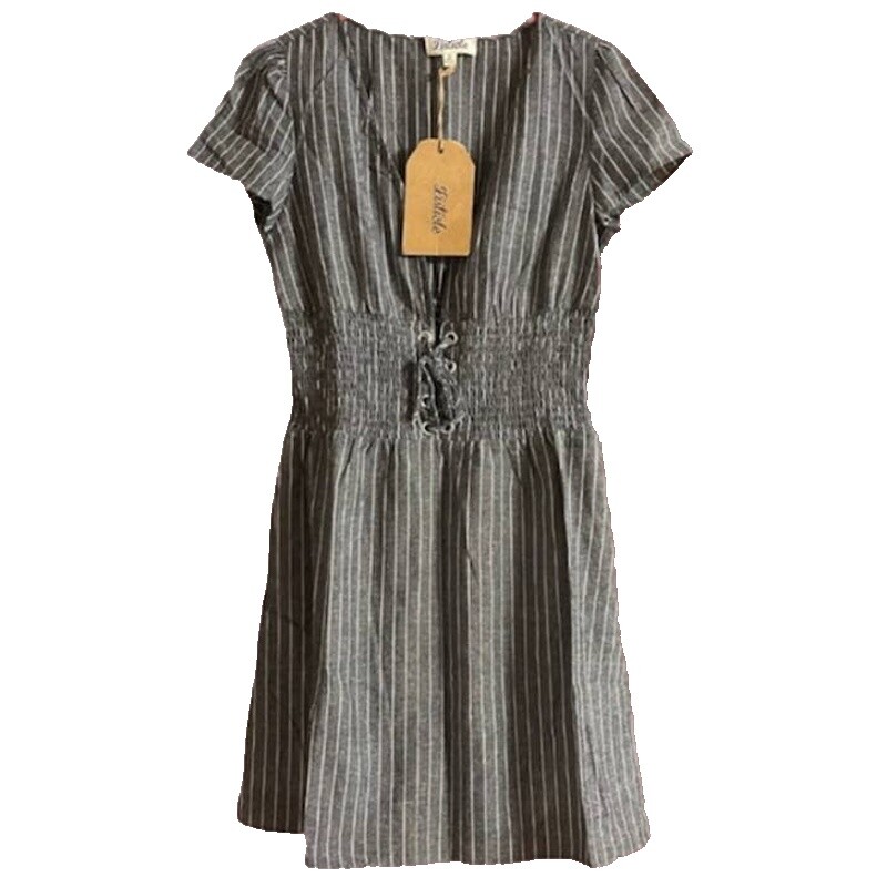 listicle linen dress Listicle Maxi Dress Sz. M - Office, Polka Dot, Ruffle, Retro, Twee, Work, Wrap