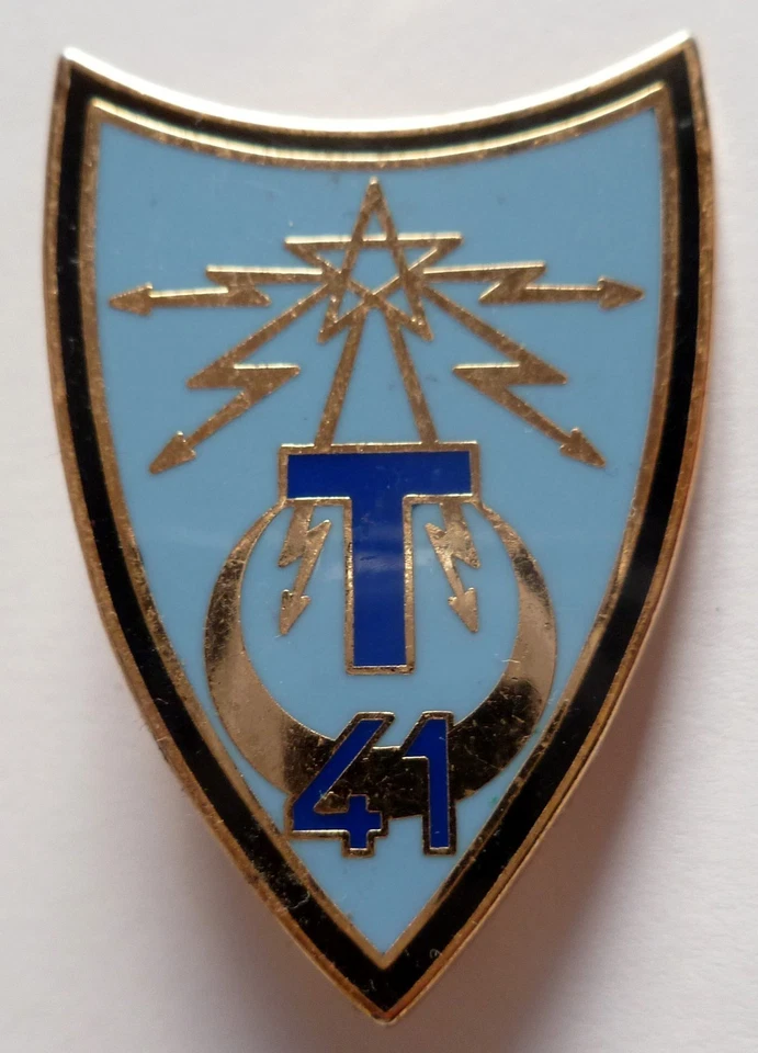 Insigne 41° RT RÉGIMENT TRANSMISSIONS Grand modèle 42 mm ORIGINAL DRAGO G 3717 - Photo 4/4