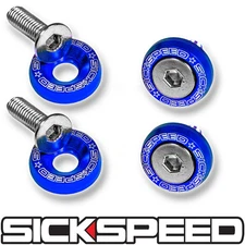 4 PC BLUE 5MM WINDSCREEN FENDER WASHER BOLT KIT FOR MOTORCYCLE WINDSHIELD M1