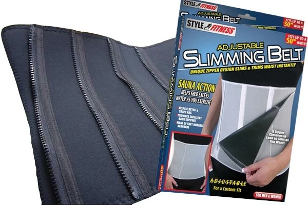 Adjustable Slimming Belt Sauna Zip Body Wrap Weight loss Exercise Fitness grey