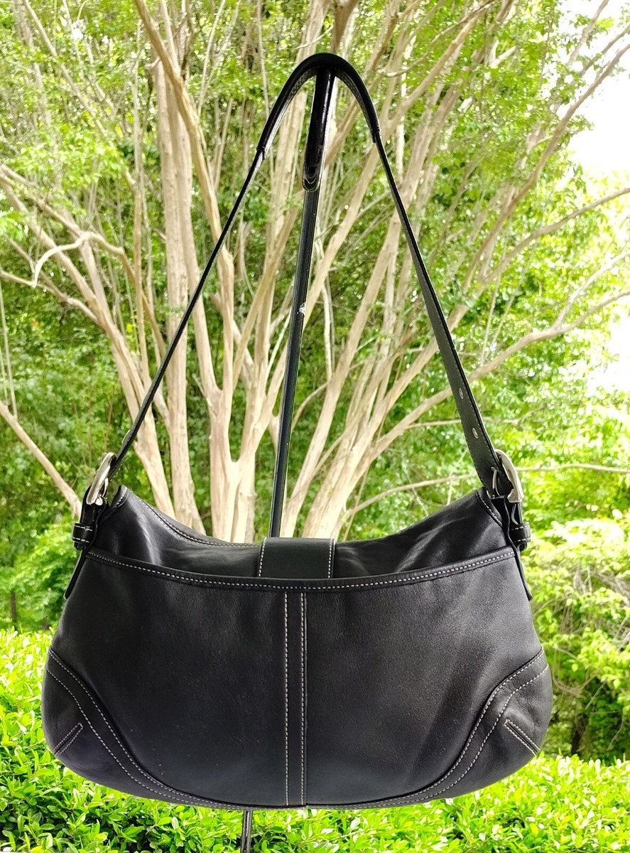 Coach 9248 MEDIUM Vintage Soho Y2K Black Leather Shoulder Bag | eBay