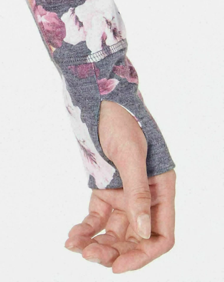 Sudadera con capucha con cordones con estampado floral Ideology para mujer talla S Foto 4 de 4