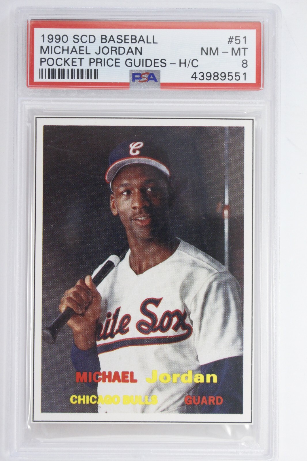 1990 SCD Baseball Pocket Price Guide Hand Cut Michael Jordan #51 PSA 8  NM-MT | eBay