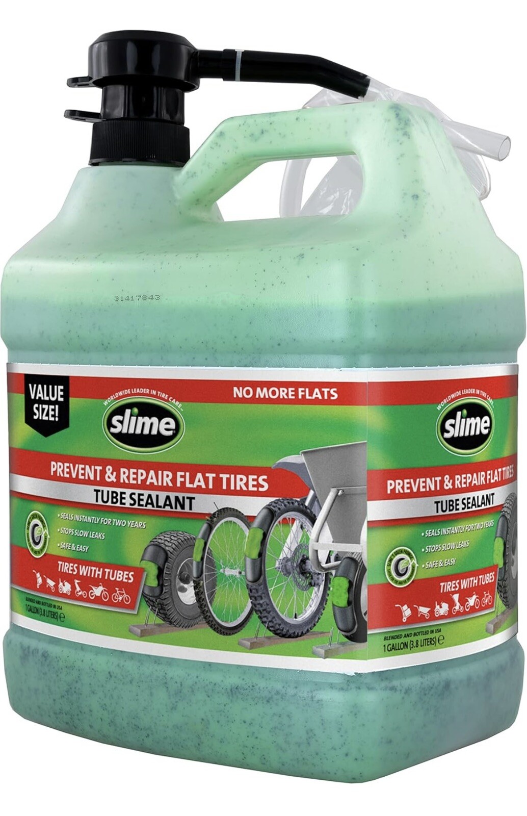 10162 Bike Tube Tire Sealant with Pump Prevent and Repair EcoFriendly