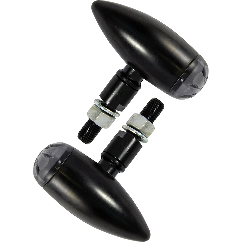 LED Spirit Motorcycle Indicators, Motorbike Scooter E-Marked - Black Pair - Image 2 of 2