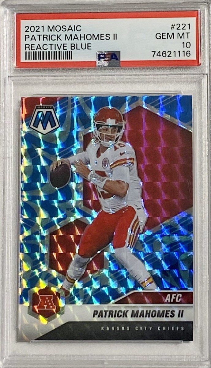 2021 Panini Mosaic AFC NFL #221 Patrick Mahomes II Reactive Blue