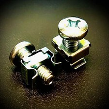 M6 Cage Clip Captive Nut plus M6 x 15 Pozi Pan Machine Screw