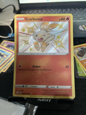 POKMON TCG SCORBUNNY SV015/SV122 SWSH SHINING FATES SHINEY RARE!! | eBay