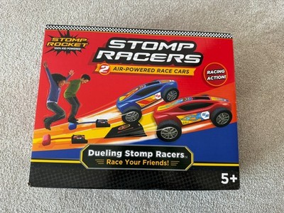 Neu - Stomp Rocket - Stomp Racers - Duell 2 luftbetriebene Rennwagen ideales Geschenk