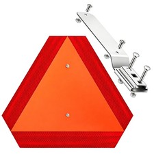 Slow Moving Vehicle Sign Triangle with Mounting Bracket, 16 x 14 Inch