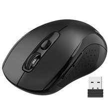 Silent Wireless Mouse, Bluetooth 5.0, 2.4G, 4000DPI, 6 Button, USB-A Receiver