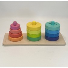 LOVEVERY Sorting Puzzle Twist Pivot Stacking Investigator Toy Montessori Wooden
