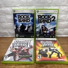 Rock Band 1 & 2 Guitar Hero 2 & World Tour Bundle (Xbox 360, 2007) Tested Works