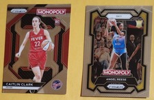 2024 Panini Prizm WNBA Monopoly Caitlin Clark & Angel Reese RC's