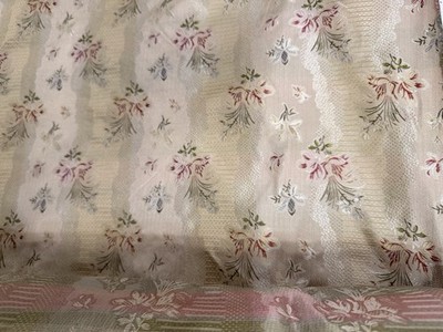 Scalamandre Silk Lampas Beige Rose Undertones W Dash Of Green Etc 1 Yd (+ Avail)