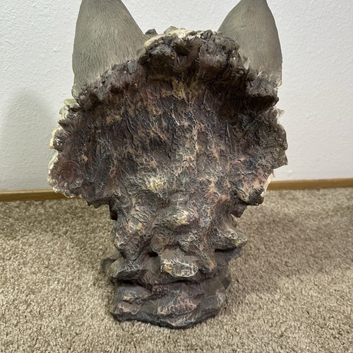 DWK 16’ grau Wolfskopf Büste Dekor Skulptur Ornament Home 2009 - Bild 5 von 9