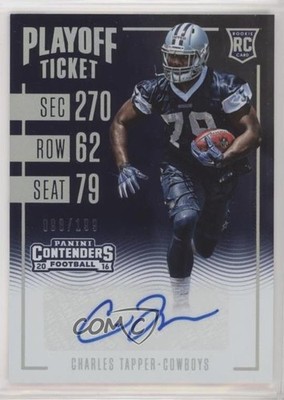 2016 Panini Contenders Playoff Ticket /199 Charles Tapper Rookie Auto RC 5tr