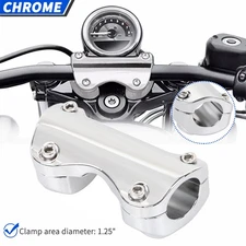 Chrome 1 1/4'' Handlebar Riser Top Clamp For Harley Road Glide FLTRX 1988-2023
