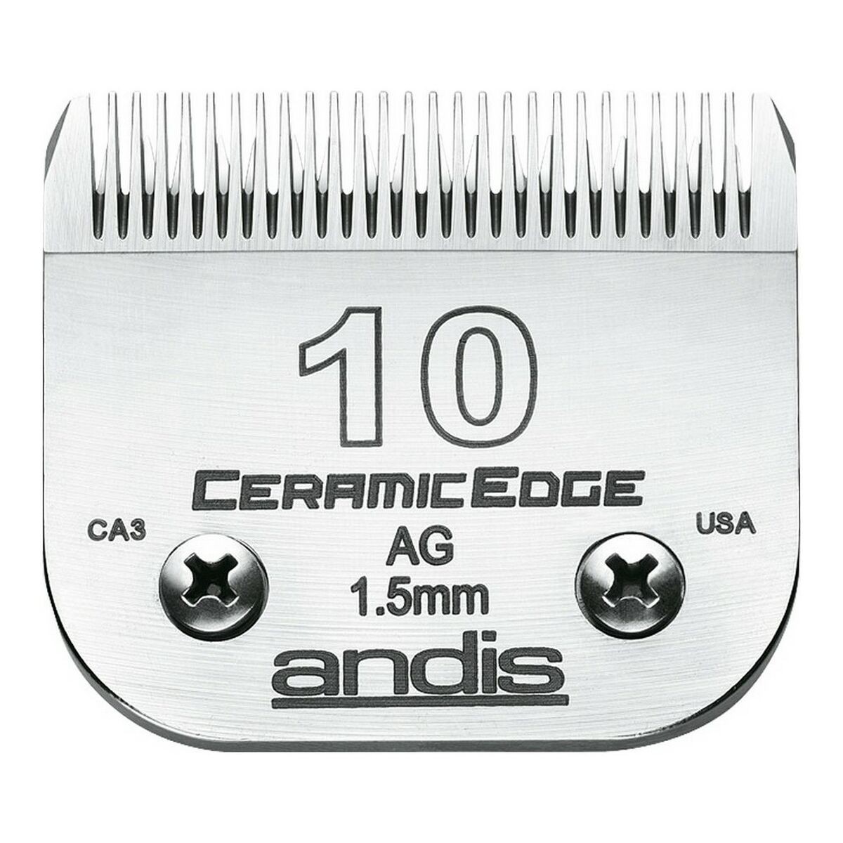 LAME PER RASOIO DA BARBA ANDIS 10 CERAMICA ACCIAIO CROMATO CANE