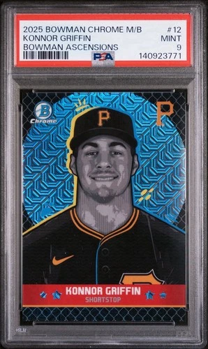 2025 Bowman Chrome Ascensions Mojo Konnor Griffin PSA 9 Low Pop (4) Pirates SSP