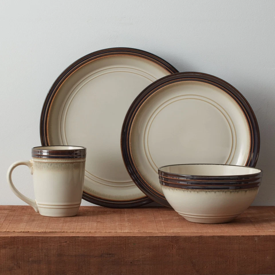 Juego de vajilla Bailey 16 piezas, servicio para 4, crema Foto 3 de 4