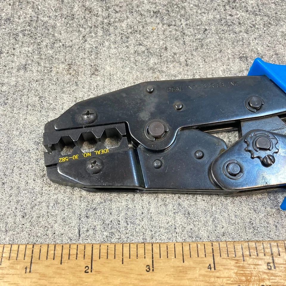 Herramienta de prensado de trinquete ideal Crimpmaster mango azul #30-582 Foto 4 de 4