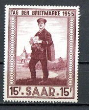 Saarland 1955  Mi.-Nr.   361:    Tad der Briefmarke   **        (Saar)