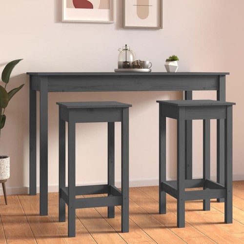 Taburetes Altos Sillas de Bar Asientos de Cocina 2 uds Madera Maciza Pino vidaXL - Imagen 4 de 30