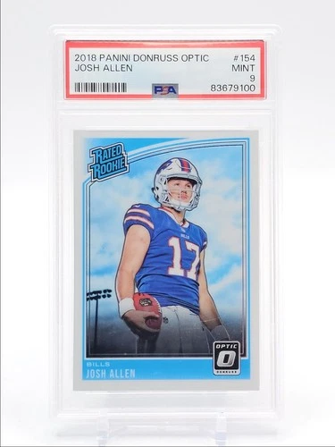 JOSH ALLEN 2018 DONRUSS OPTIC RATED ROOKIE FOOTBALL BILLS RC PSA 9 Q3668
