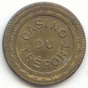 Casino du Treport 75 Token, A Consommer, Brass, France